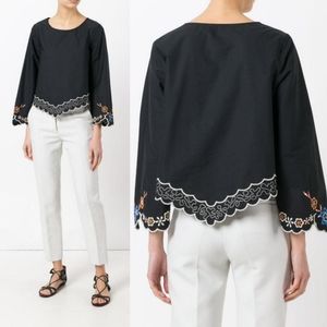 See by Chloe Floral Embroidered Cotton Top